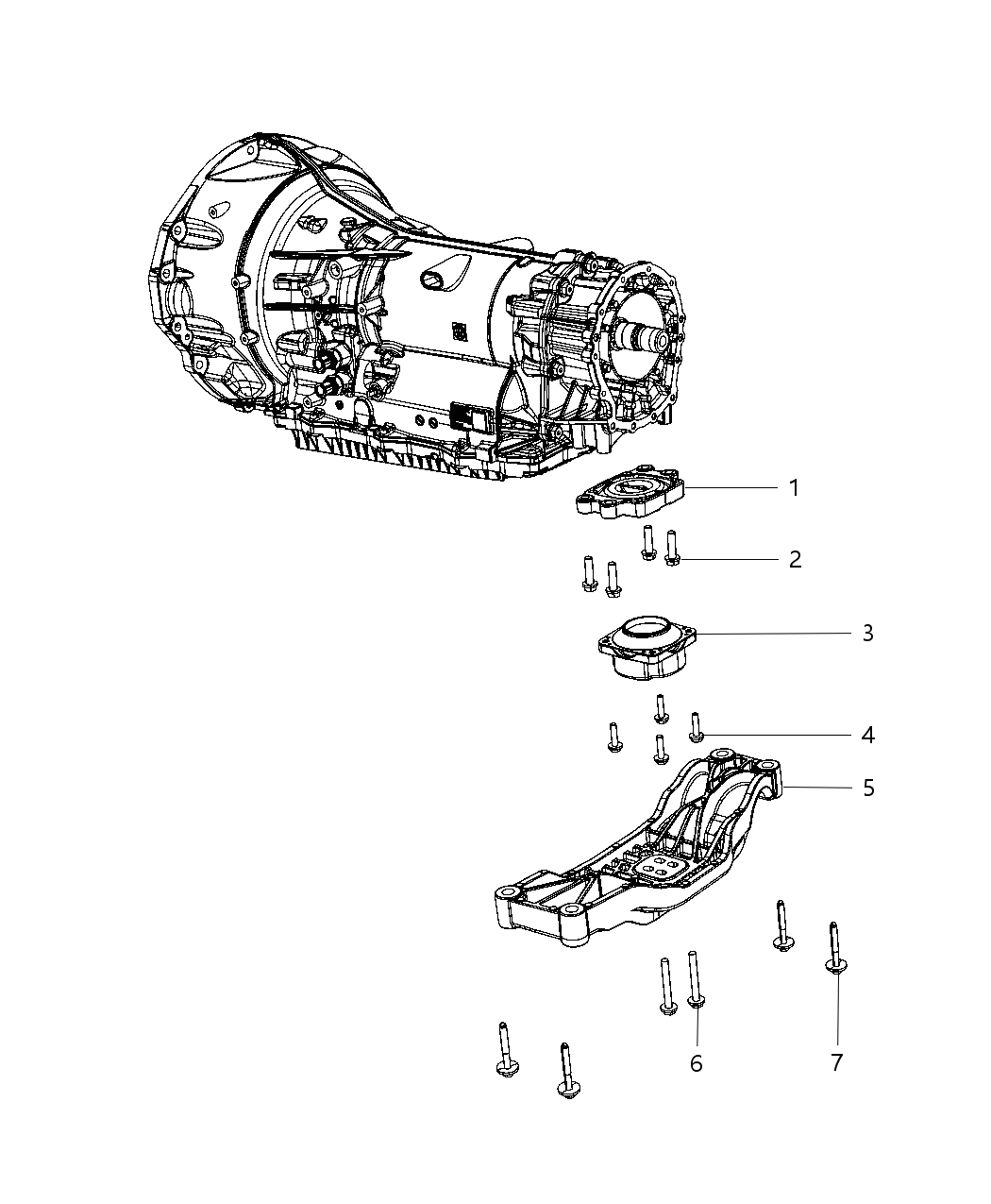 Mopar 4726088AC Crossmember Transmission Mopar 4726088AC Crossmember Transmission