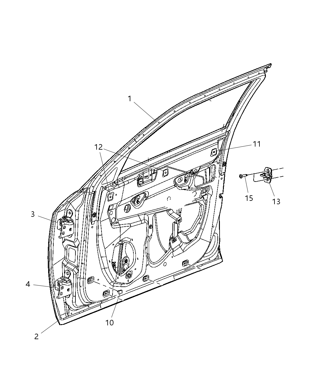 5134170AE Mopar Door Front