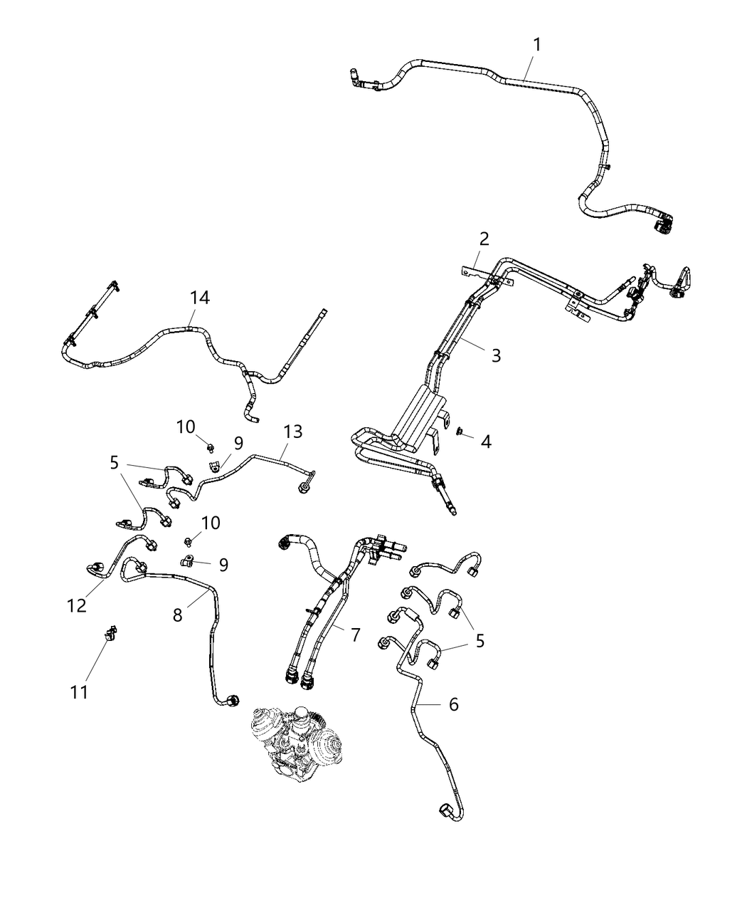 Mopar 68479423AB Bracket Fuel Line