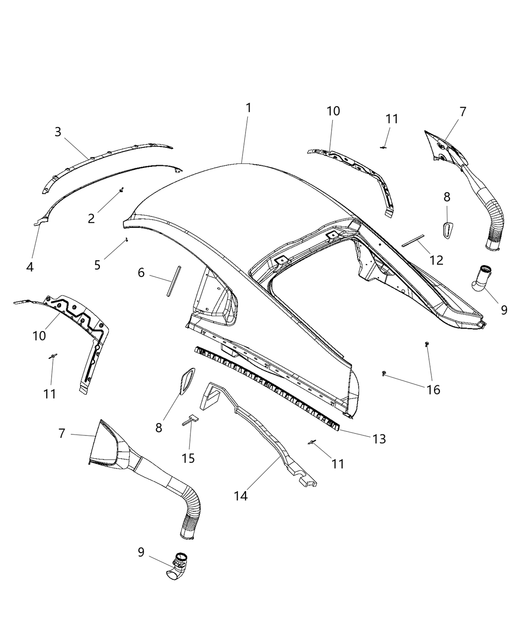 Mopar 5043043AB Duct Brake Cooling