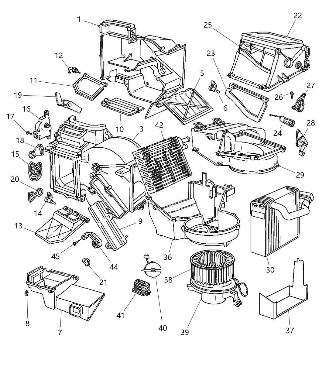 Mopar 4644811 Motor Blower With Wheel