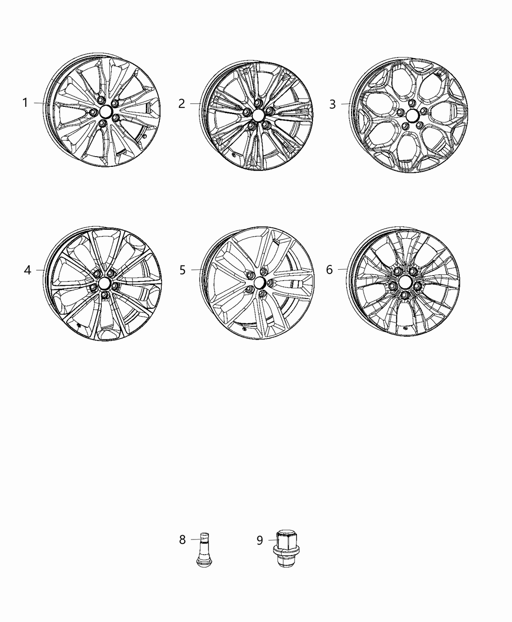 Mopar 5PK08SZGAB Wheel Aluminum