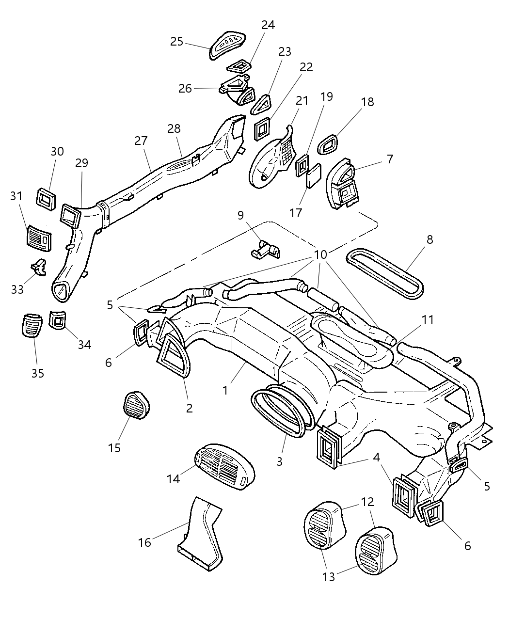 Mopar JP41SC3 Louver Assembly, A/C Outlet Passenger