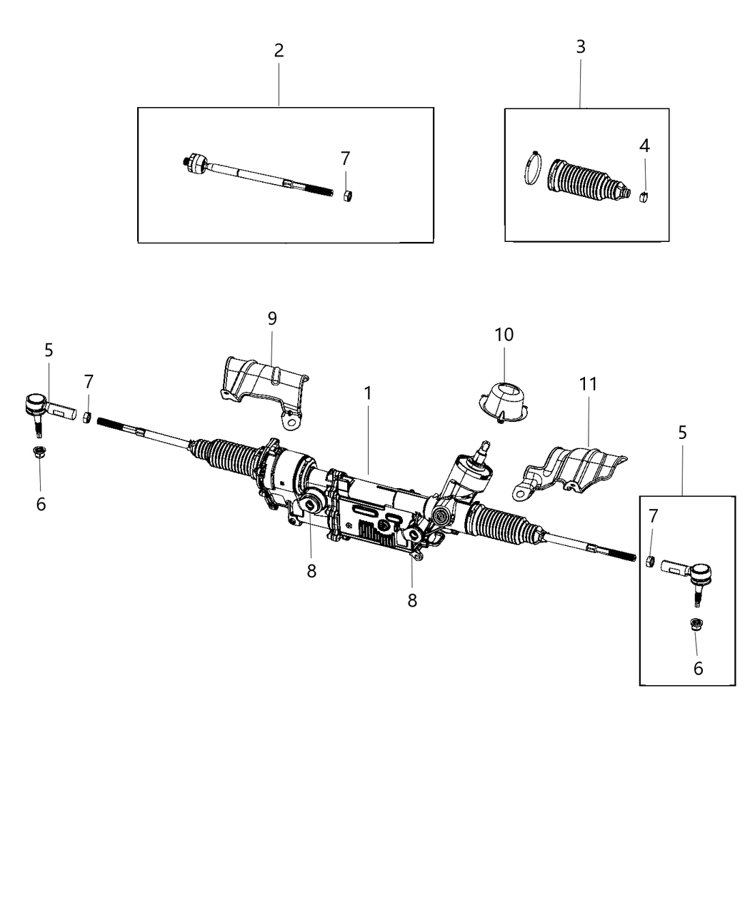 Mopar 5154726AI Gear Rack And Pinion Electric