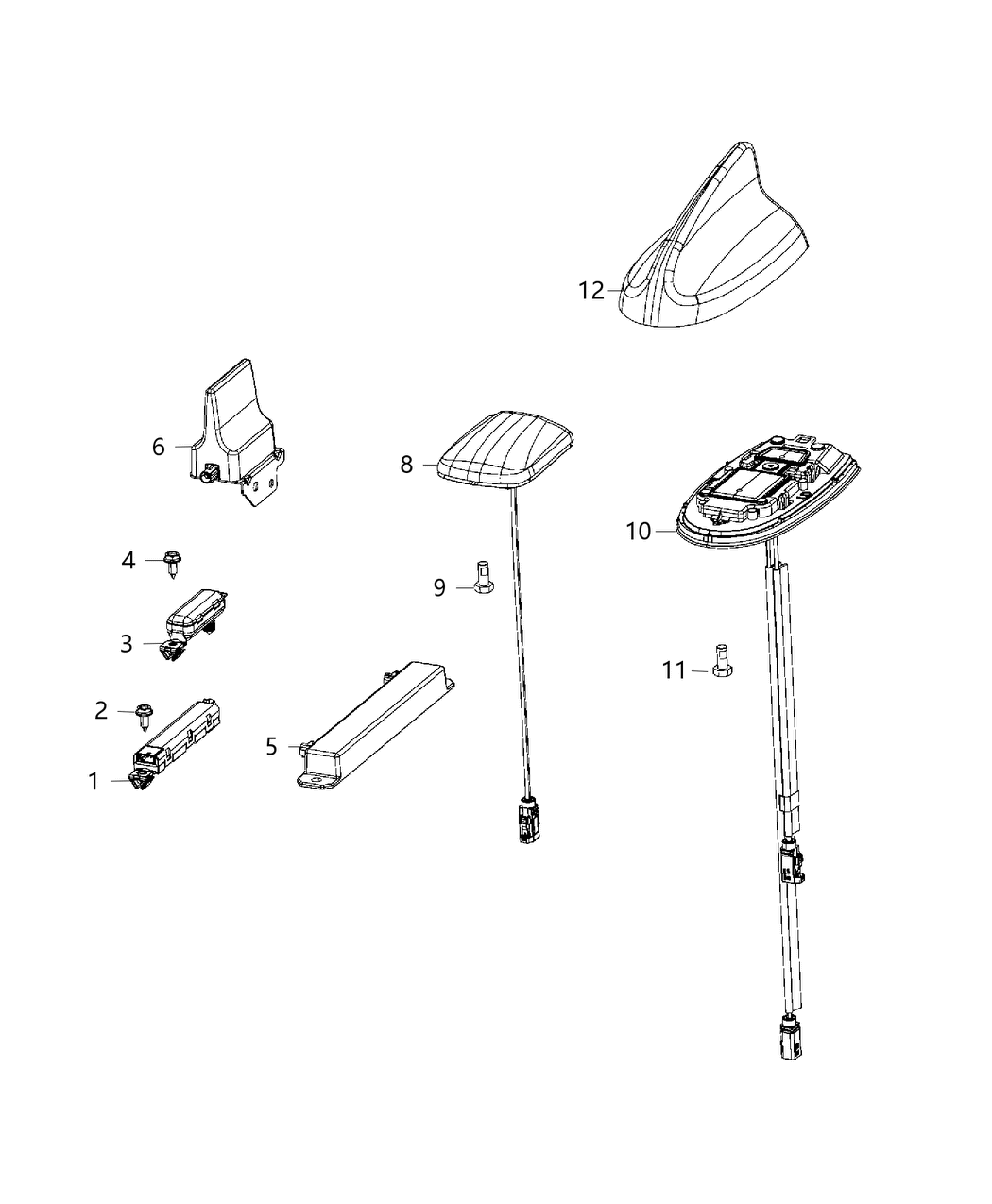 Mopar 5ZW42VCAAA Cover Antenna Base 5ZW42VCAAA Mopar Cover Antenna Base