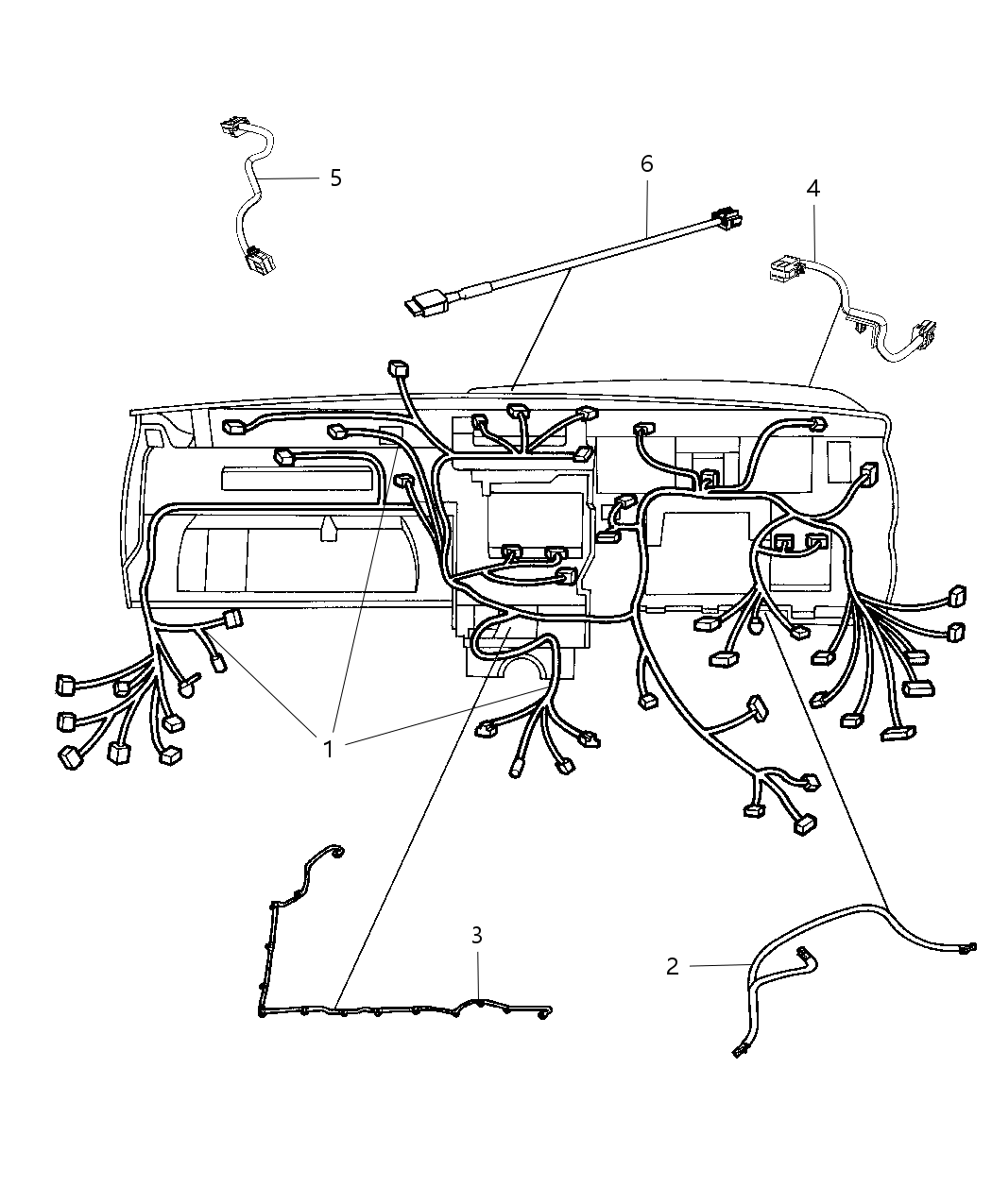 Mopar 68088957AA Wiring Instrument Panel