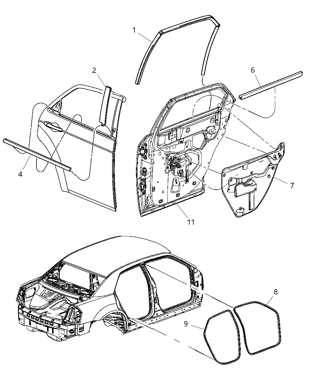 Mopar 4806092AC Applique Rear Door