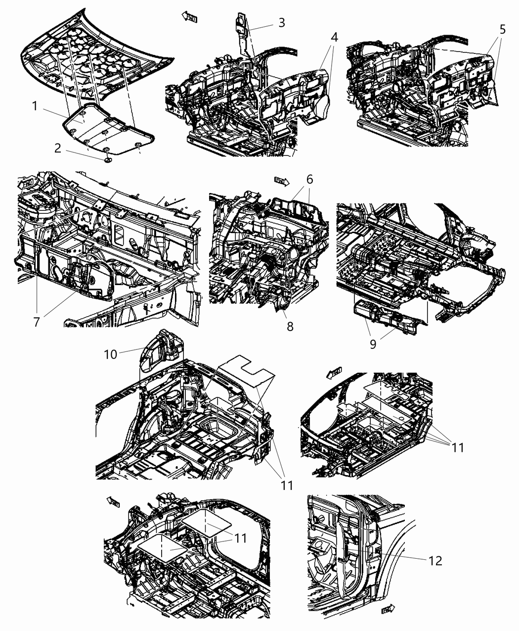 Mopar 5023874AA Silencer Wheelhouse