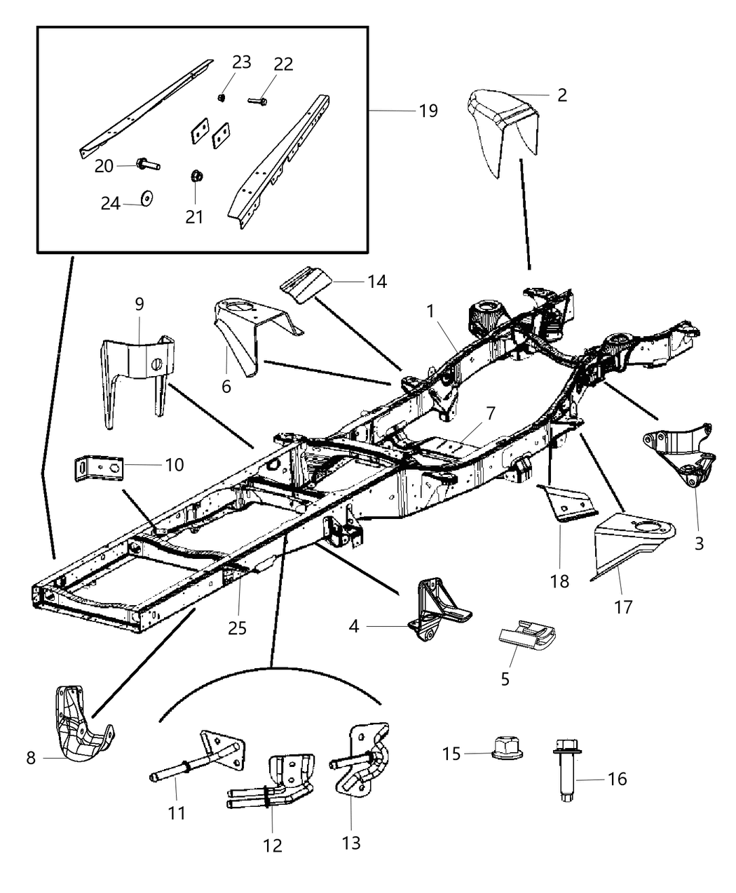 Mopar 68066382AA Rod Exhaust Pipe Support