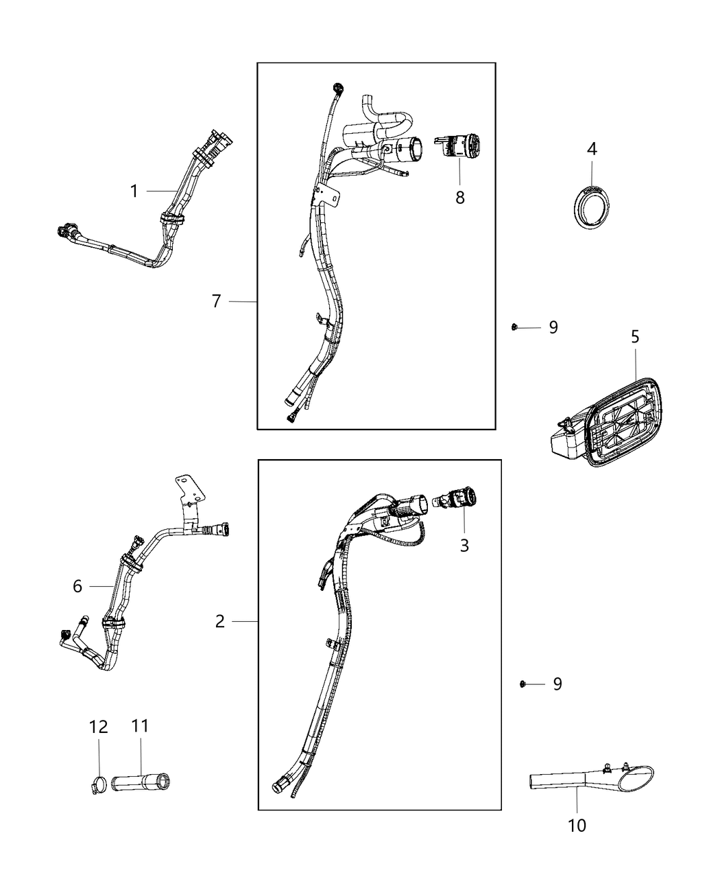 Mopar 68415417AA Funnel Fuel Tank Filler Tube