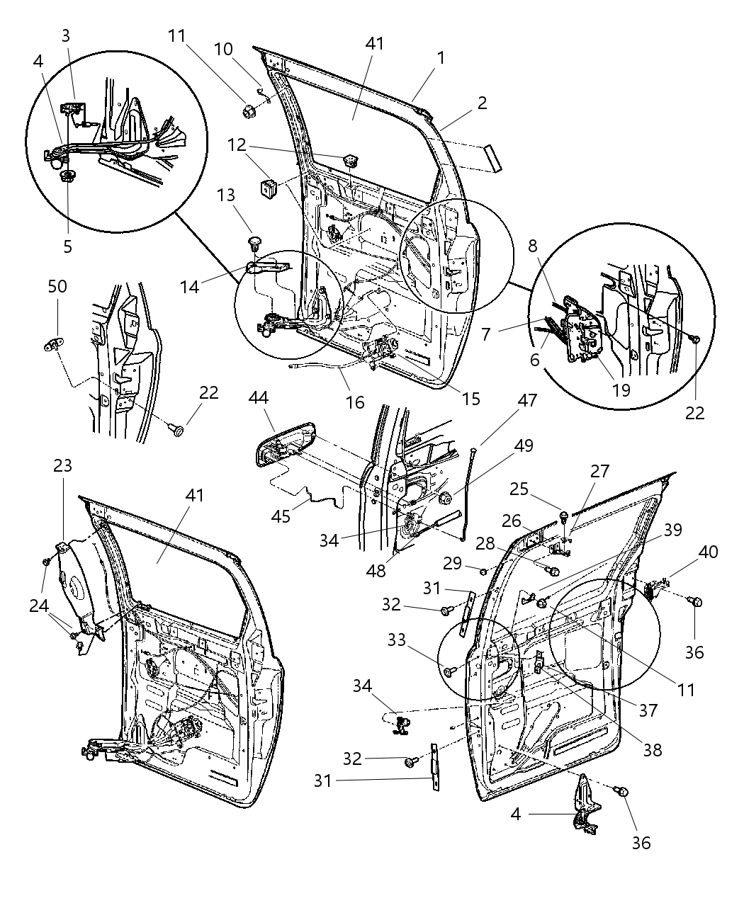 Mopar 5019052AC Latch Sliding Door