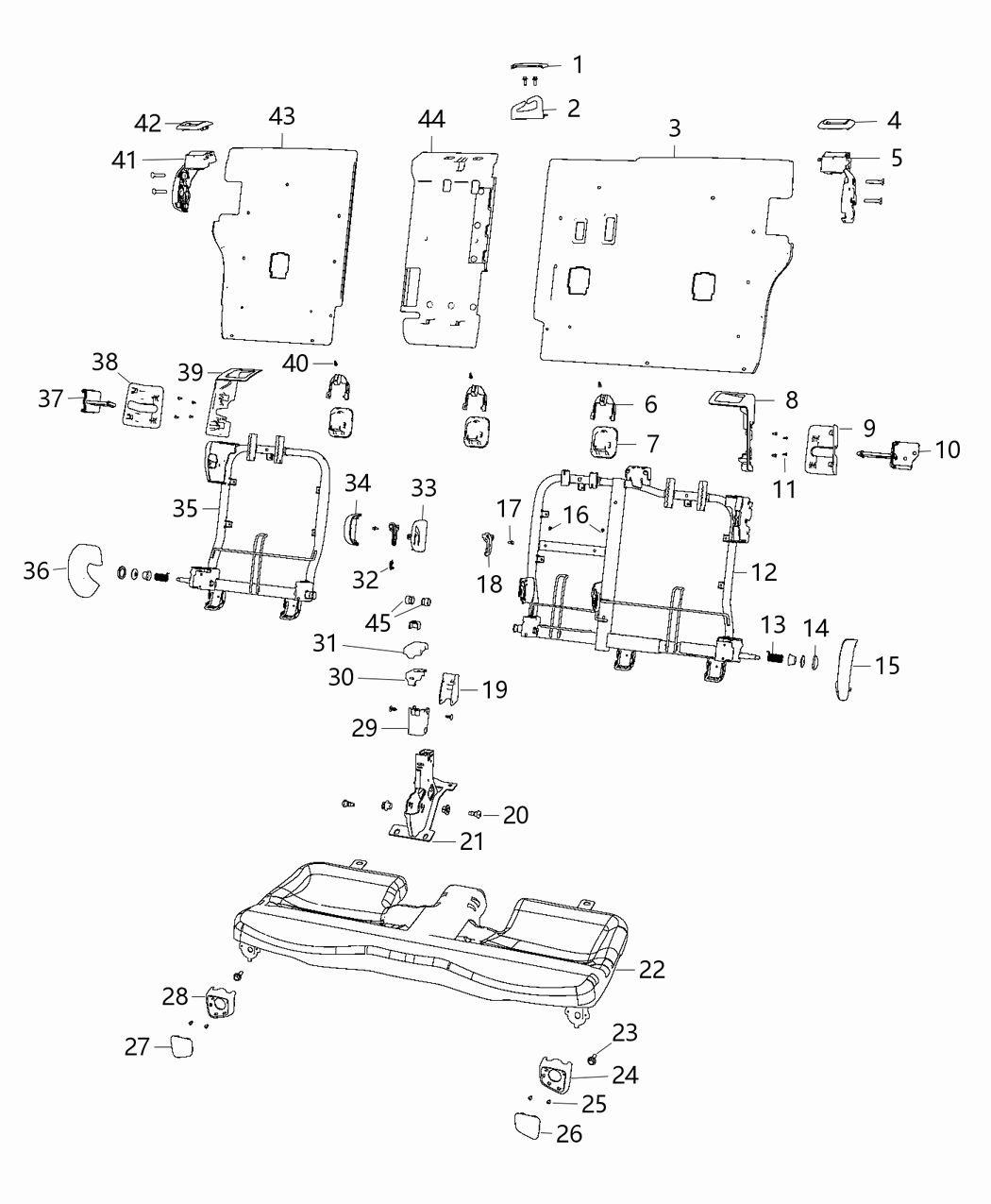 Mopar 68417611AA Spring Seat Latch Return