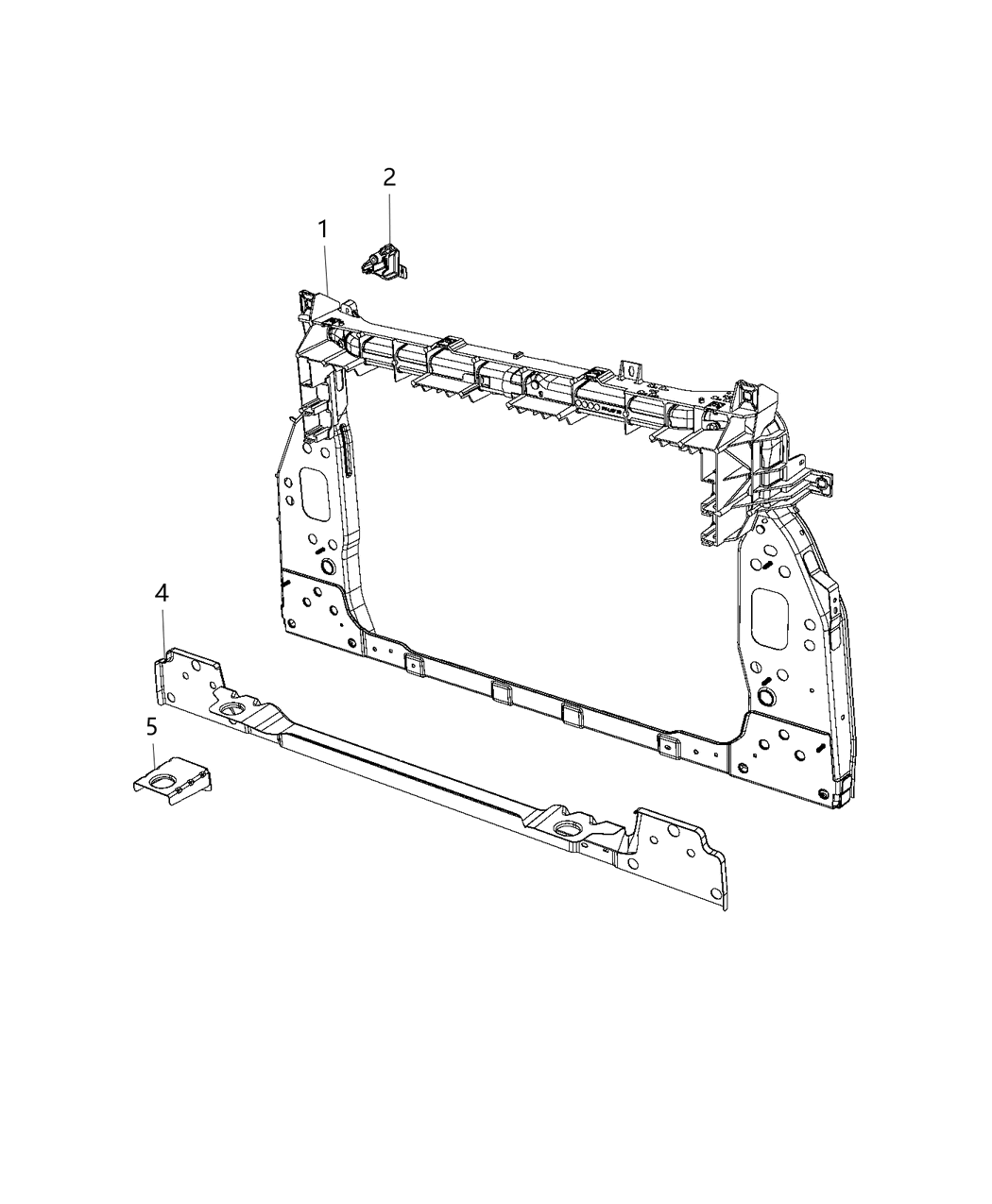 Mopar 68256097AA Panel Radiator Closure Impact Sensor Bracket (#2)