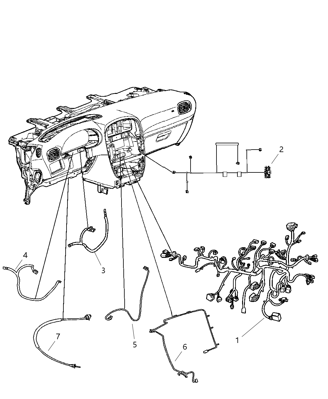 Mopar 4869477AA Wiring Instrument Panel Jumper