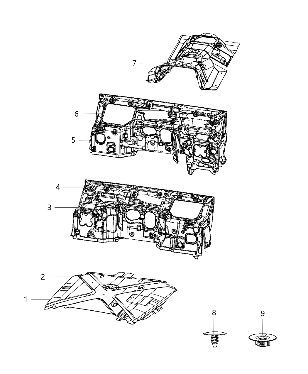 Mopar 68292163AC Insulation Floor Floor, Tunnel, Transmission