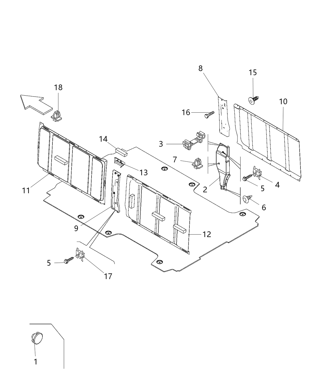 Mopar 1ZQ27LXEAA Panel Cargo Compartment Left Rear Mopar 1ZQ27LXEAA Panel Cargo Compartment Left Rear