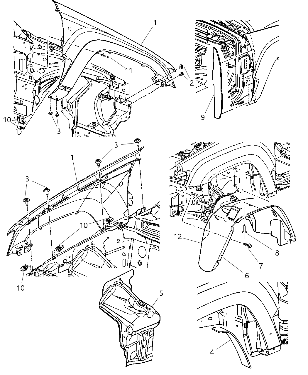 Mopar 55197166AA Silencer Wheelhouse Diesel Only