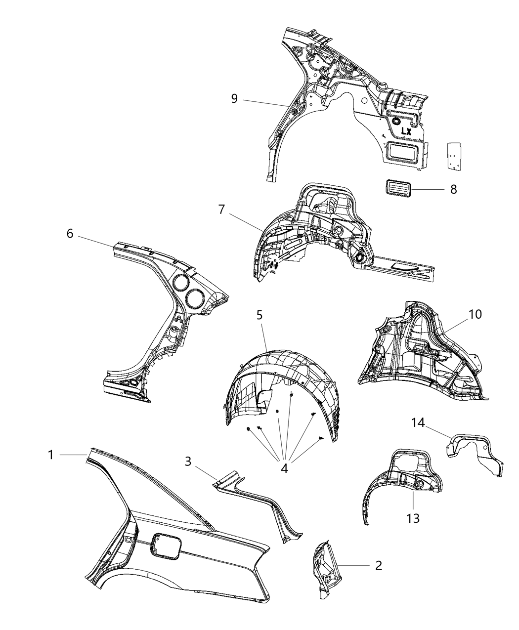 Mopar 68253138AC Reinforcement Sill