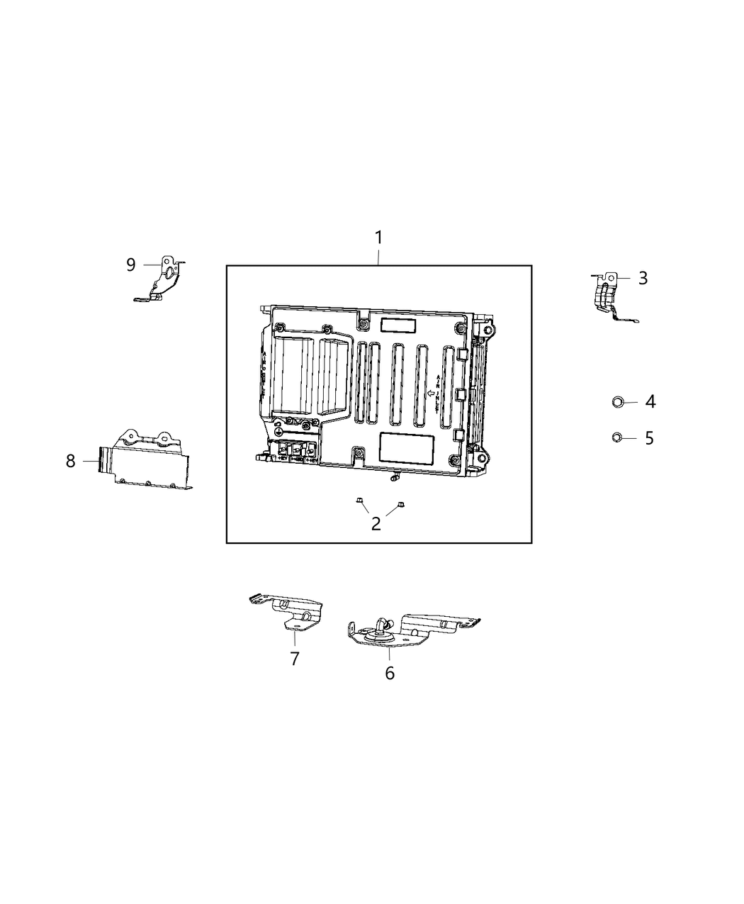 Mopar 5192384AB Bracket Battery Mopar 5192384AB Bracket Battery