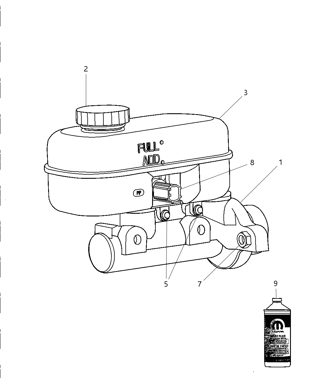 Mopar 4549625AD Fluid Brake Standard Ms-9971