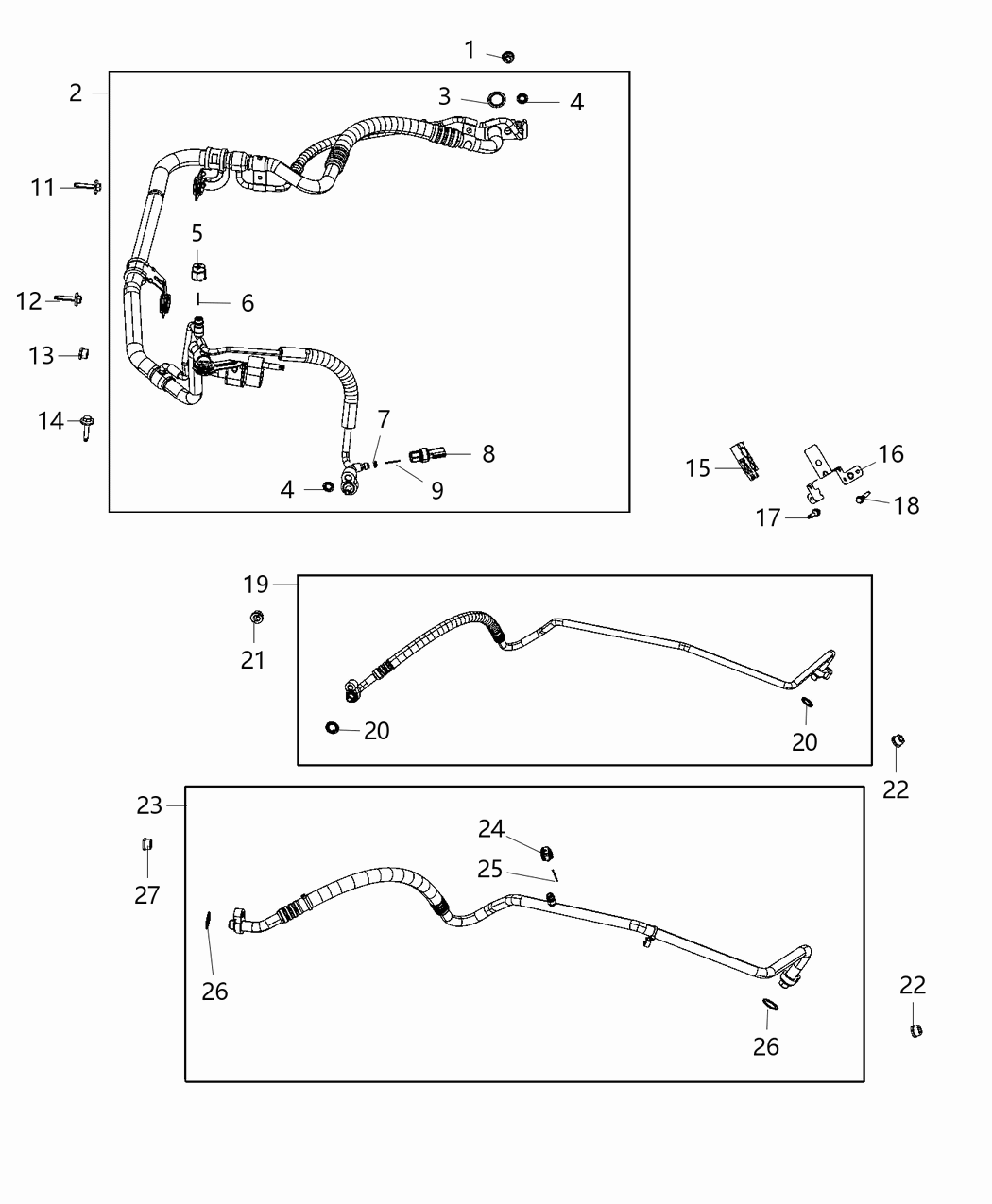 Mopar 68277337AA Clip A/C Line