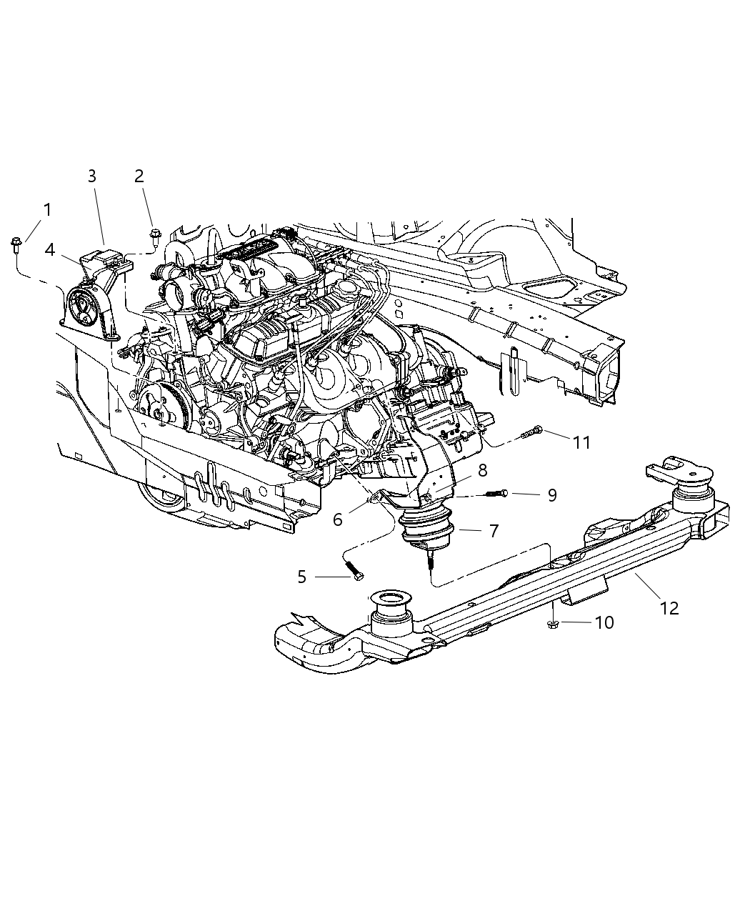 5510043AA Mopar Bracket Engine Support