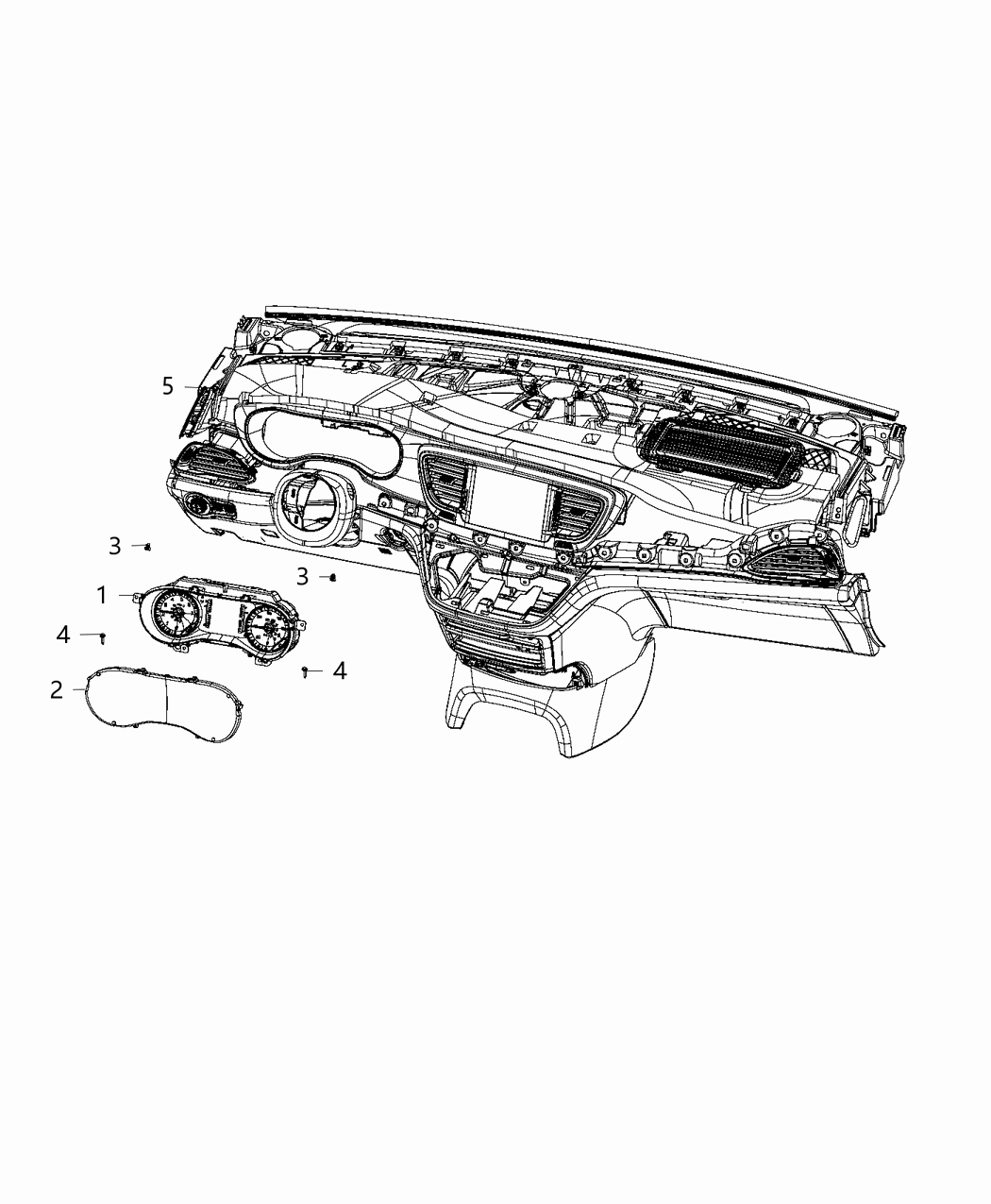 Mopar 68405328AC Cluster Instrument Panel 68405328AC Mopar Cluster Instrument Panel