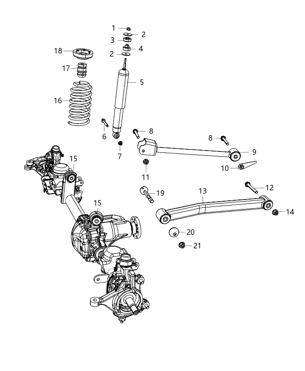 Mopar 68192336AA Shock Absorber Kit Suspension Front
