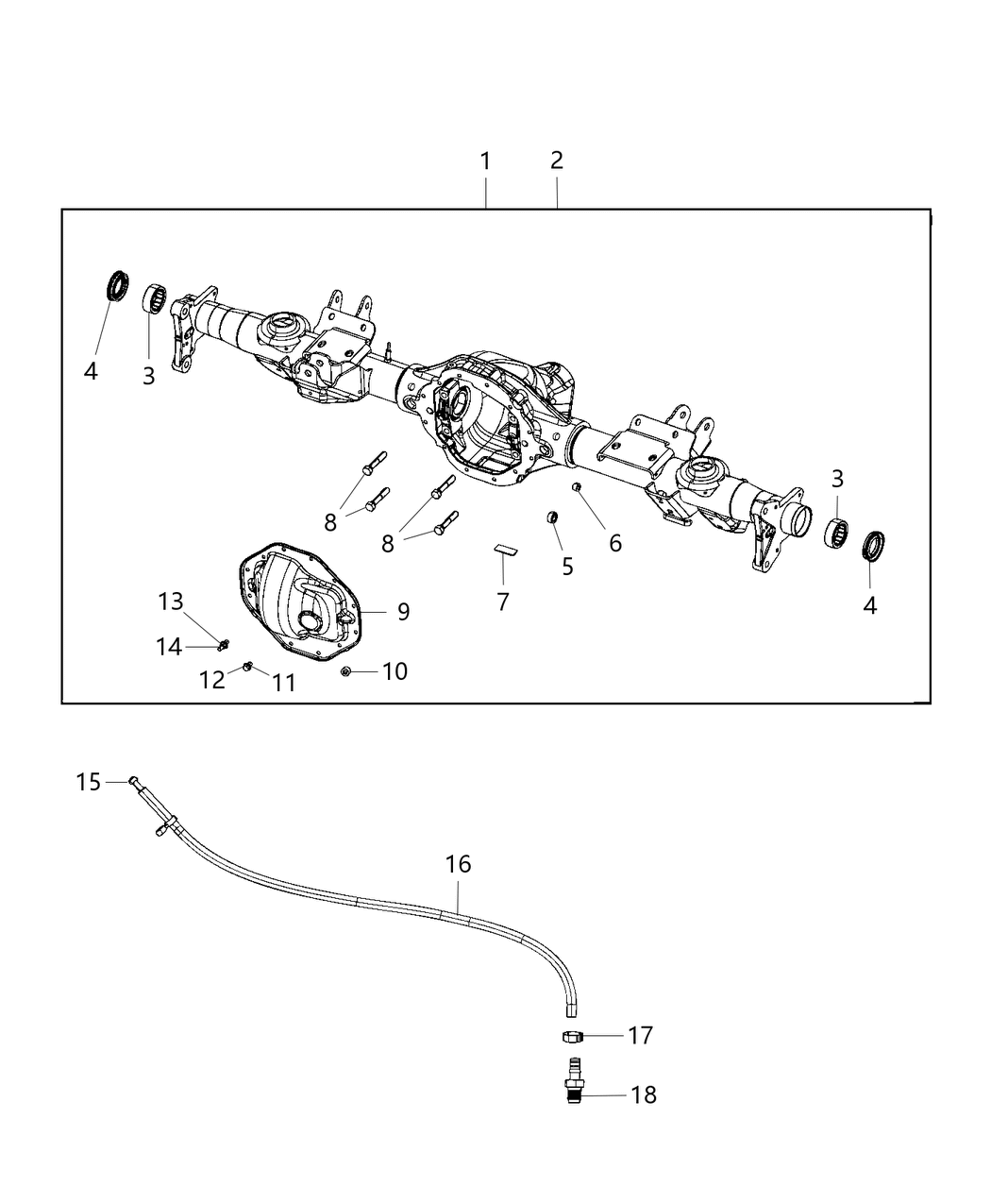 Mopar 6036775AA Bolt Hexagon Head .500-13X2.68