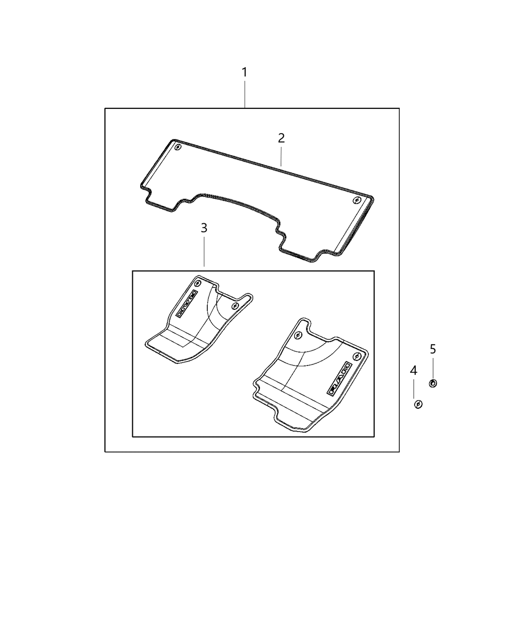 6RN601X7AC Mopar Mat Kit Floor - Front
