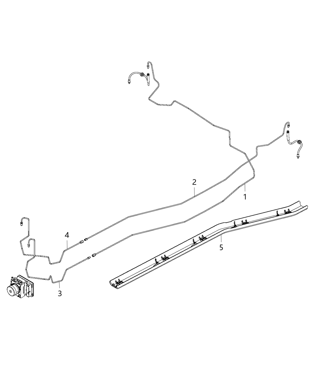 Mopar 68377103AA Shield Brake Line 68377103AA Mopar Shield Brake Line