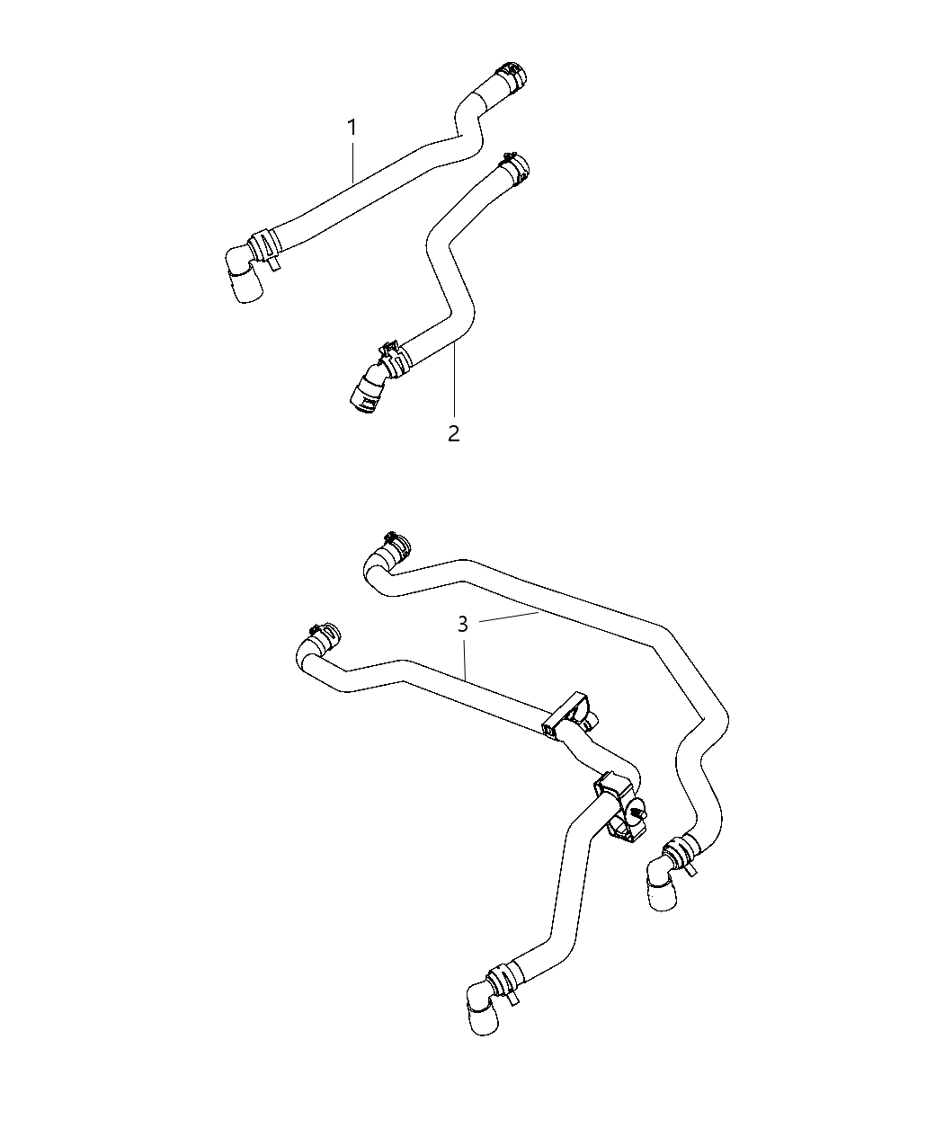 Mopar 55111384AB Tube Heater Return 55111384AB Mopar Tube Heater Return