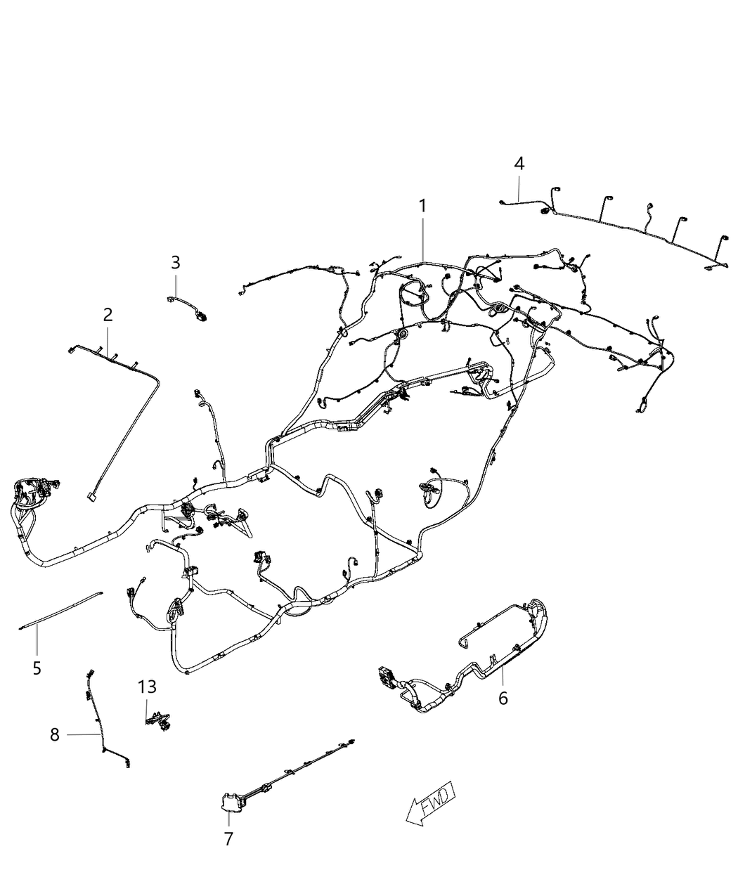 Mopar 68288946AB Wiring Body Contains Connections For The Rear Seat Mopar 68288946AB Wiring Body Contains Connections For The Rear Seat