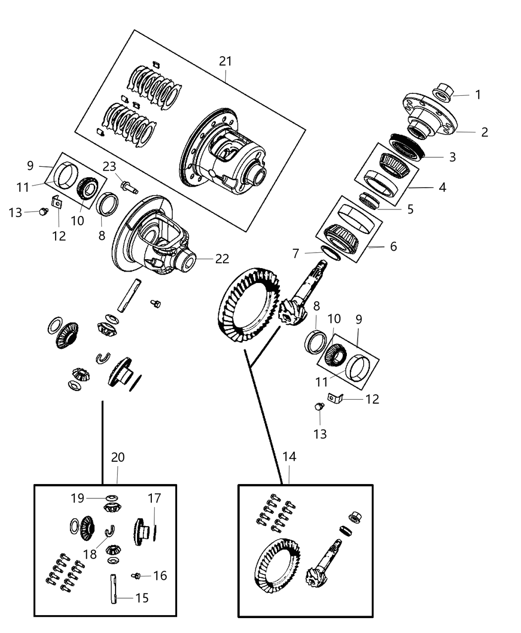 Mopar 68056335AA Lock Differential Bearing