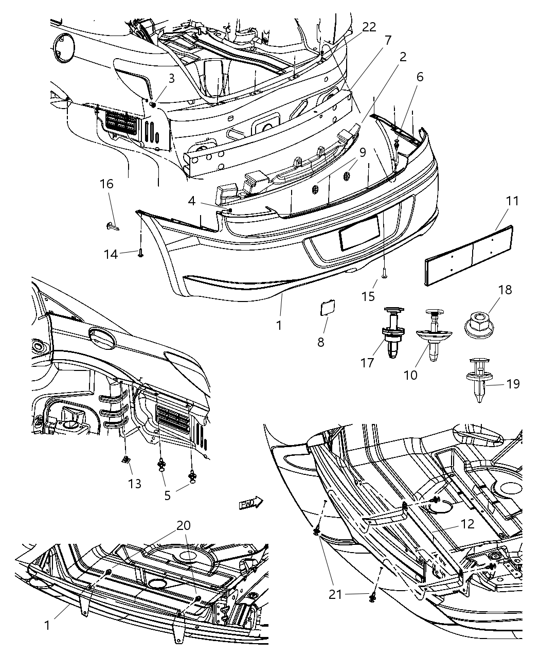 Mopar 5303703AA Reinforcement Rear Bumper Mopar 5303703AA Reinforcement Rear Bumper