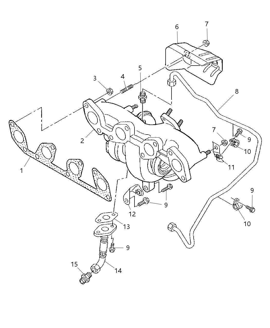 Mopar 68000633AB Manifold / Turbocharger Exhaust 68000633AB Mopar Manifold / Turbocharger Exhaust
