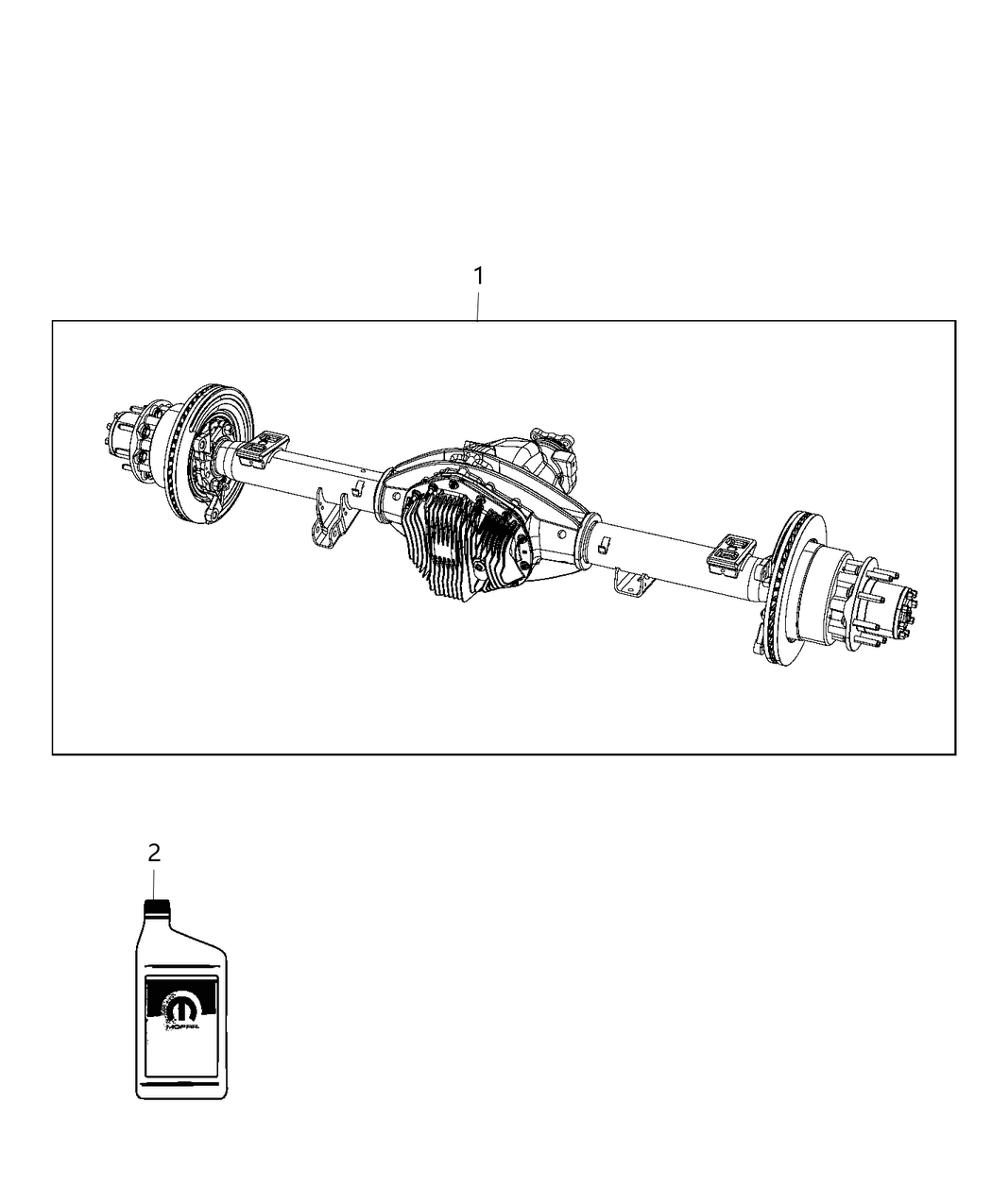 Mopar 68282923AJ Axle Assembly Rear Complete