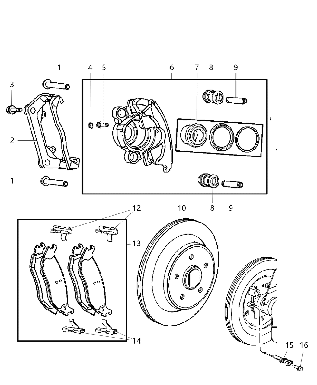 Mopar VRDR0563AB Pad Kit Rear Disc Brake