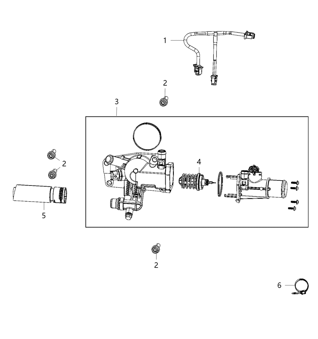Mopar 68319891AA Tube Thermostat Housing