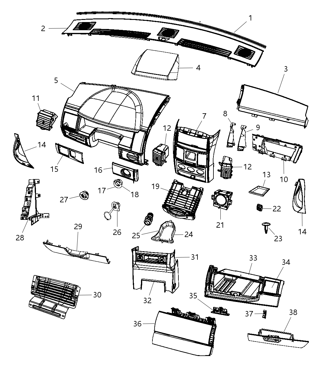 Mopar 68046826AA Liner Cup Holder Mopar 68046826AA Liner Cup Holder