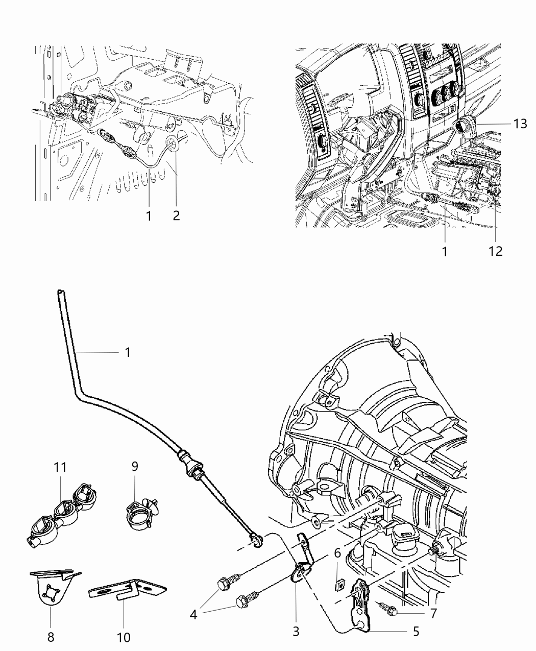 Mopar 68080743AA Clip Cable Routing