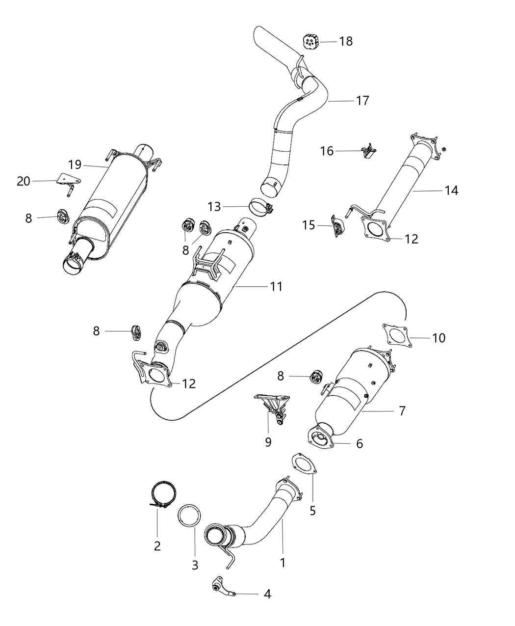 Mopar 68225236AC Filter Assembly Diesel Particulate