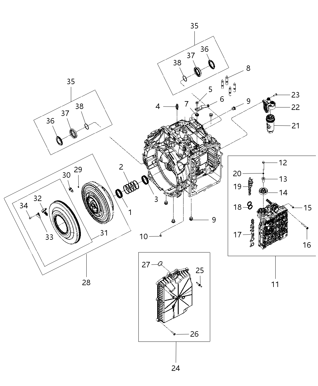 Mopar 68060449AB Seal Kit Includes 2 Covers, 2 Seals And 2 O - Rings