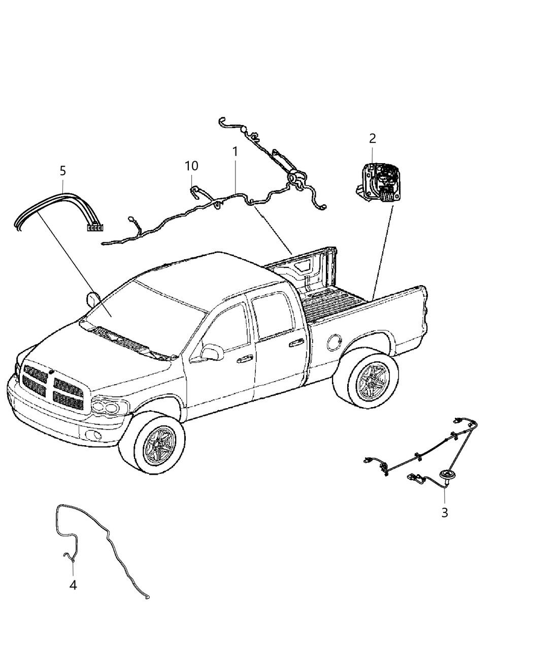 Mopar 52112286AA Wiring Jumper Frame To Dash