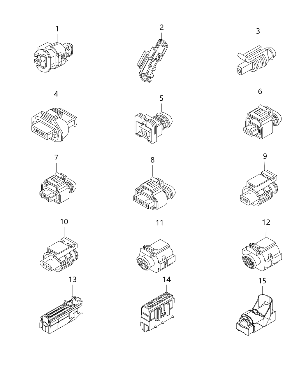 Mopar 68095330AA Connector Electrical Pedestrian Warning Buzzer