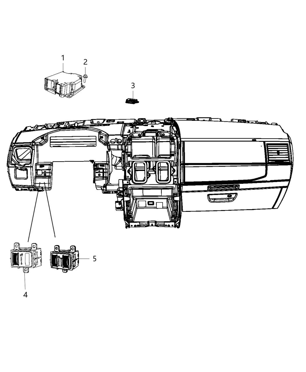 Mopar 56054172AI Module Electronic Pedestrian Protection 56054172AI Mopar Module Electronic Pedestrian Protection