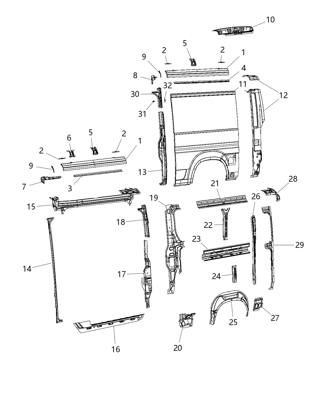 Mopar 68197398AA Reinforcement Mopar 68197398AA Reinforcement
