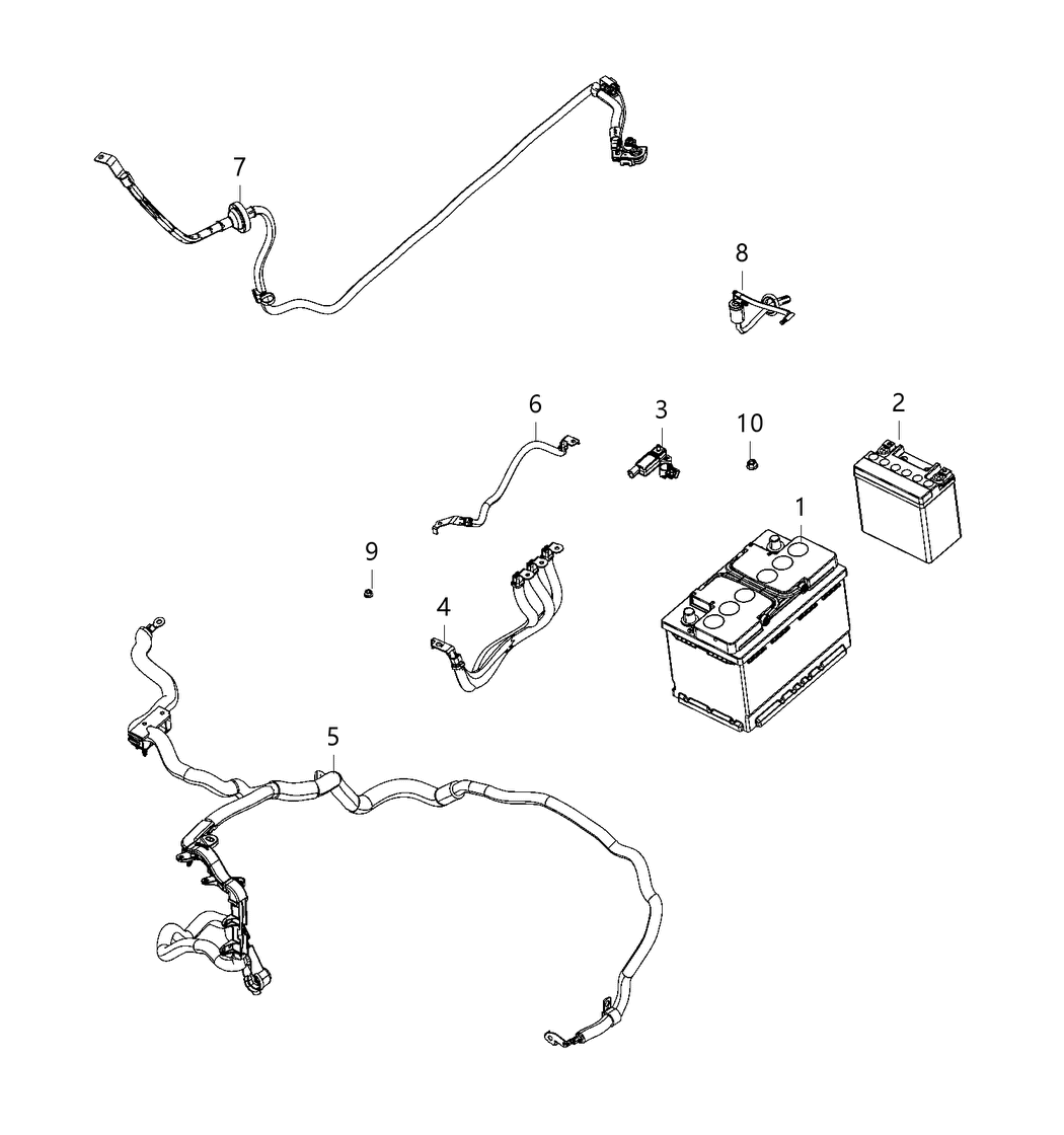 68493953AB Mopar Wiring Battery Positive