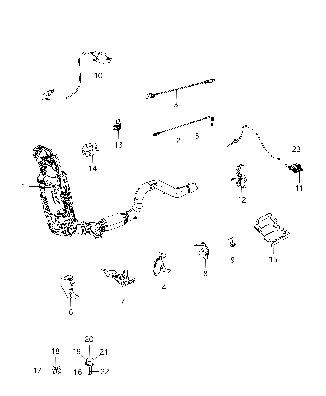 68382298AB Mopar Bracket Exhaust Gas Temperature T6 Bracket