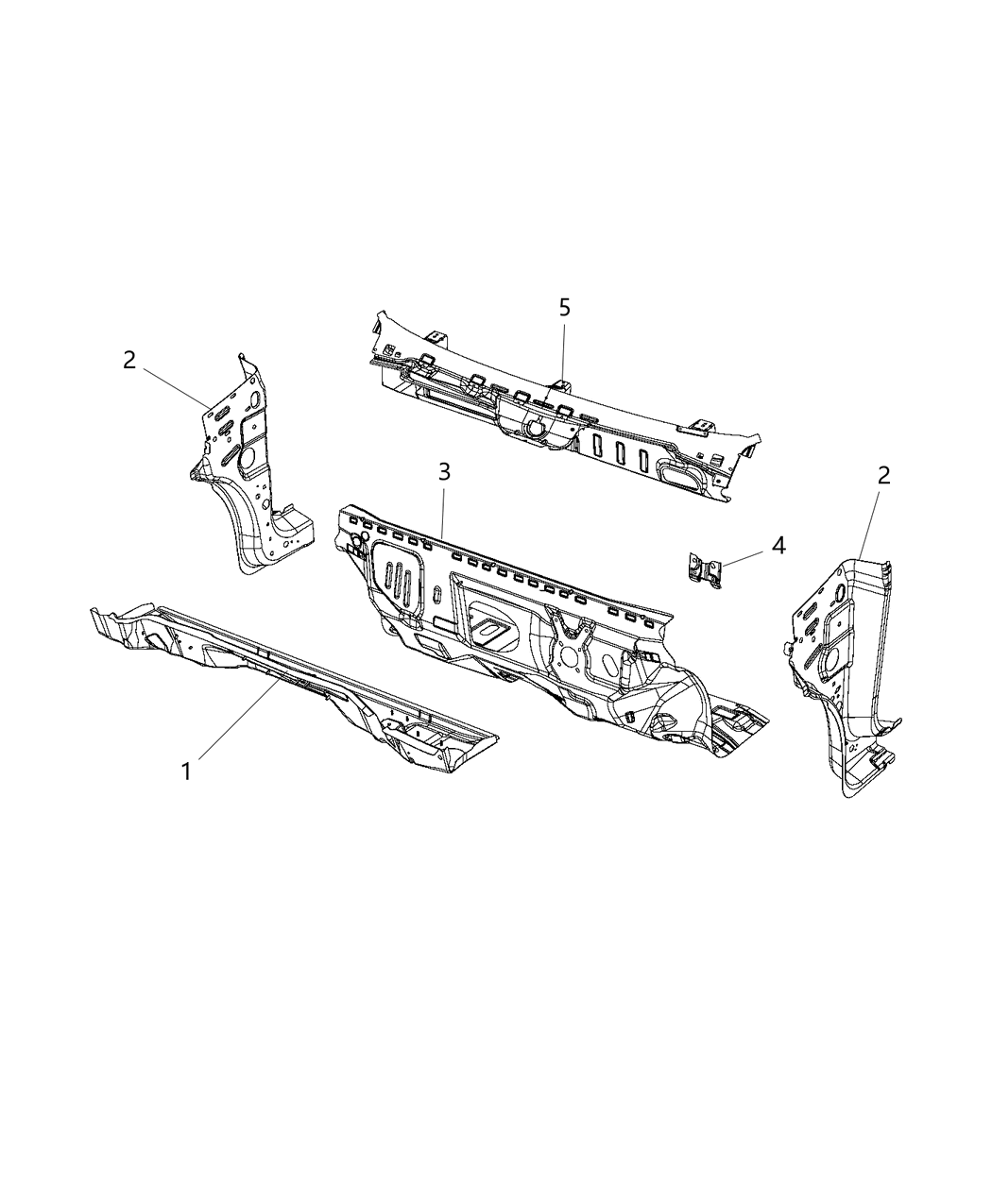 Mopar 68259247AA Reinforcement Cowl Side 68259247AA Mopar Reinforcement Cowl Side